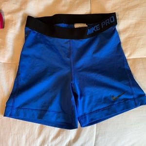Blue Nike pro spandex
